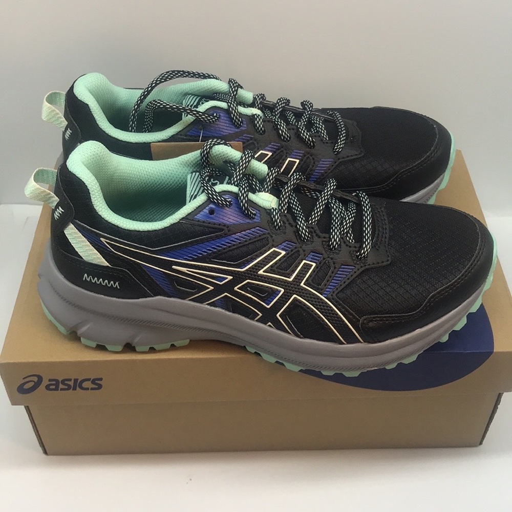 ASICS WOMENŚ TRAIL SCOUT 2 RUNNING SHOES SIZE 7.5 BLACK/BIRCH - Picture 8 of 14